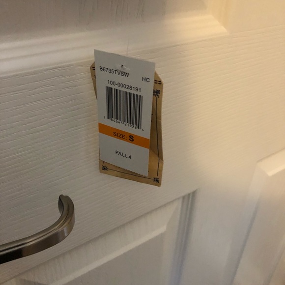 Democracy Dark Heather Gray cold Shoulder V-Neck Sweater Size Small NWT - Picture 8 of 9